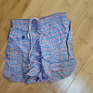 vintage Boys Rare  Checkered Swim Shorts